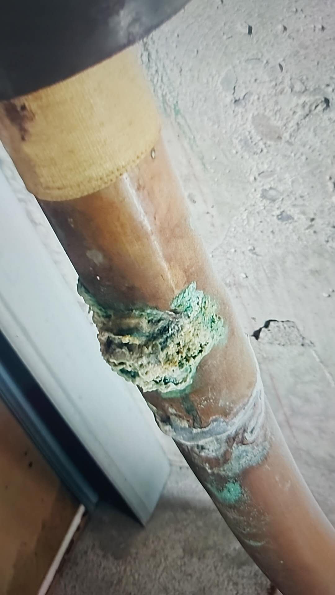 Copper pipe corrosion